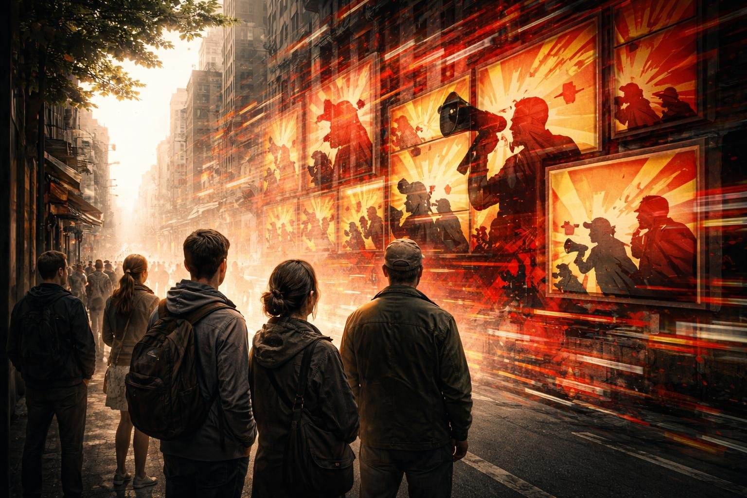 A valóság és propaganda közti ütközés a modern információs térben.